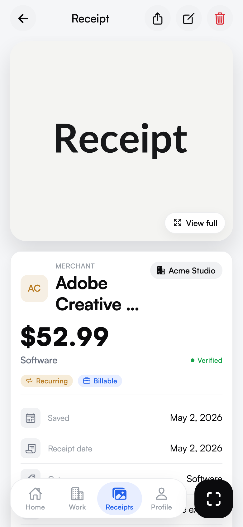 Proofly app screenshot